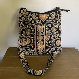 Vera Bradley Quilted Black Gold Paisley Bag